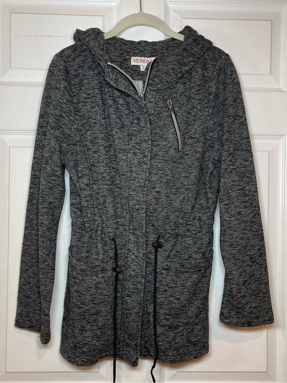 Merona Dark Gray Hooded Utility Jacket